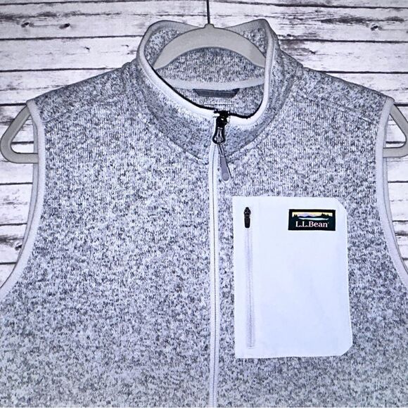 L.L.Bean Sweater Fleece Long Vest - Picture 3 of 11